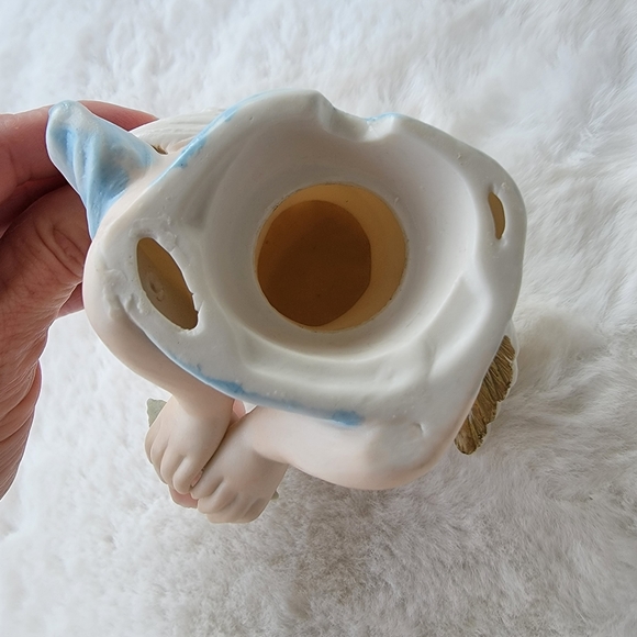 Vintage Porcelain Bisque 6" Cherub Angel Night Light Tilso-Norcrest-Lefton-Ardco - Picture 7 of 13